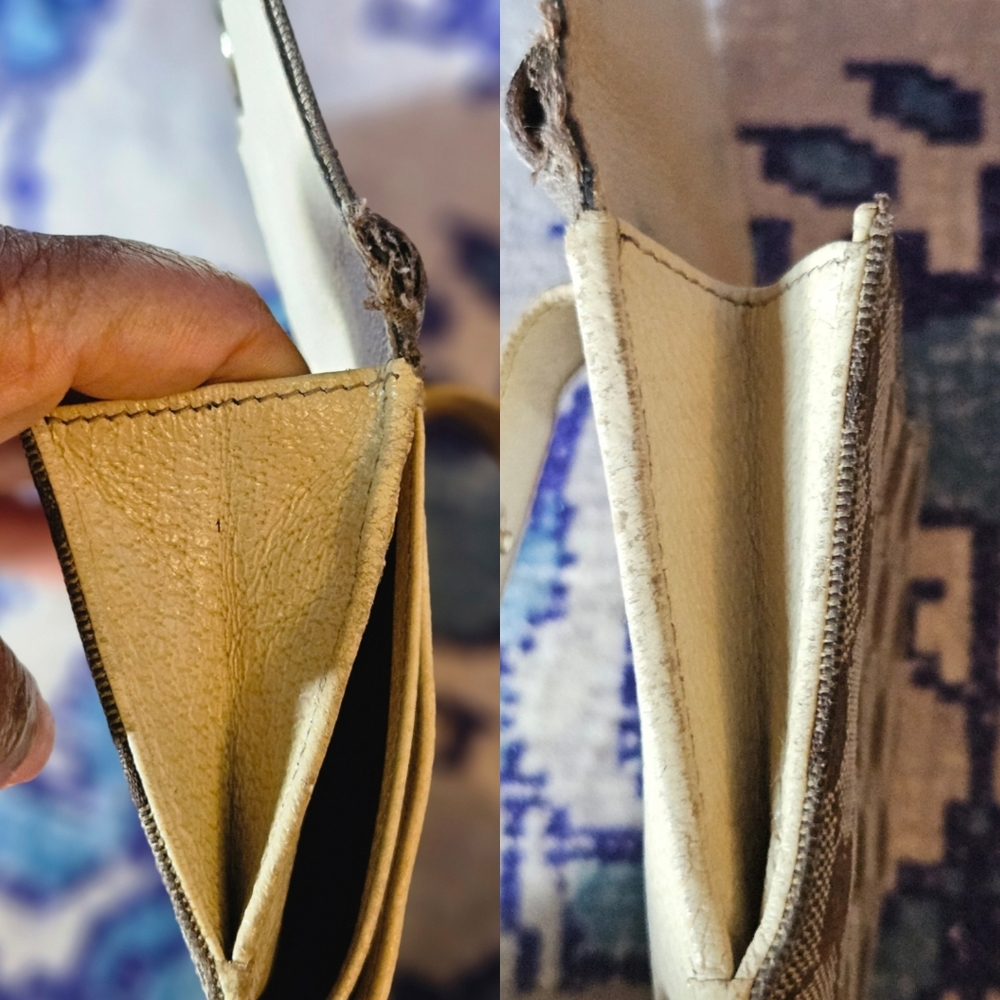 Gucci Monogram Eclipse Wallet Compact Canvas Leat… - image 3